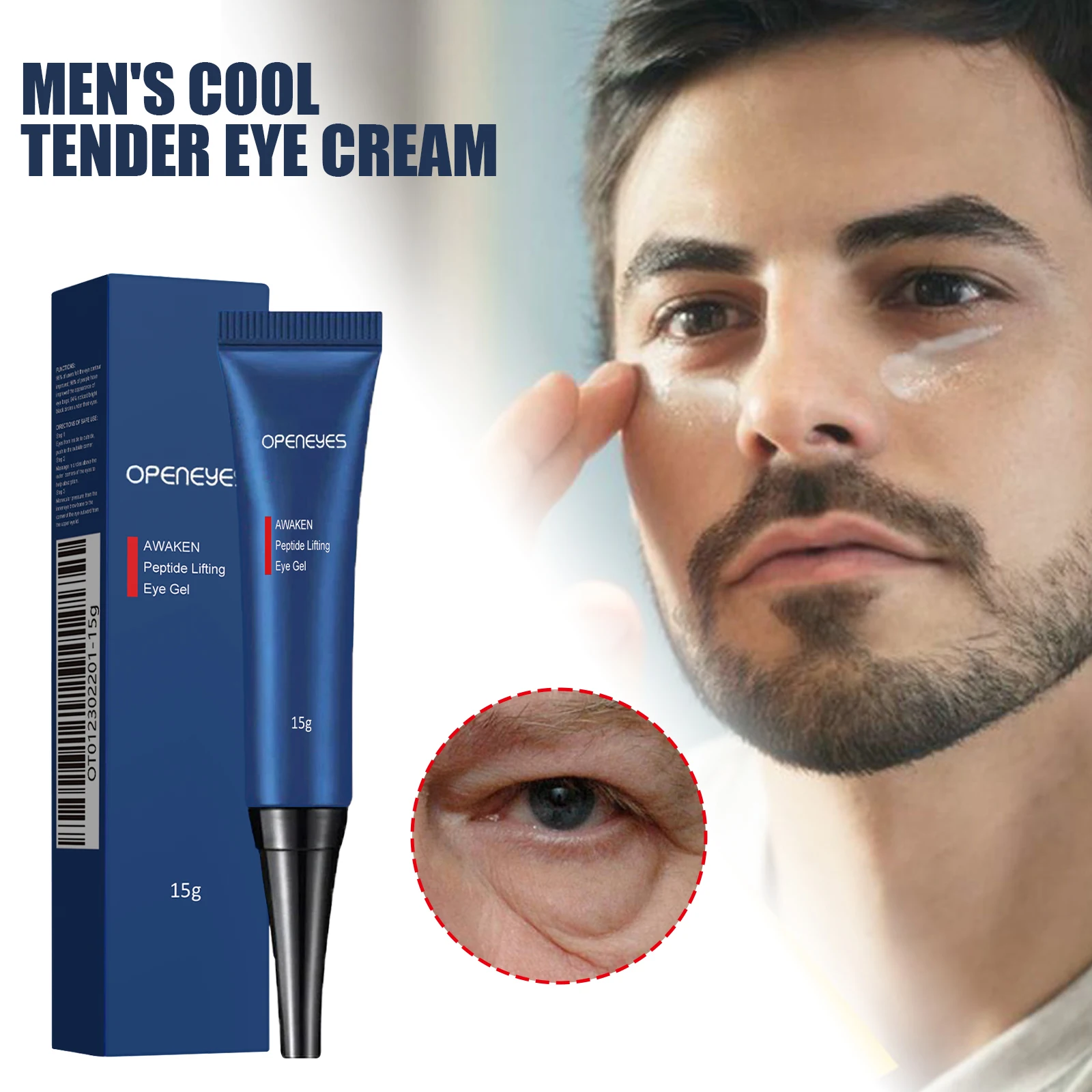 Awaken Peptide Lifting Eye Gel Anti Puffiness Dark Circles Firming Fine Line Eye Contour Under Eye Bags Dark Circle Wrinkle