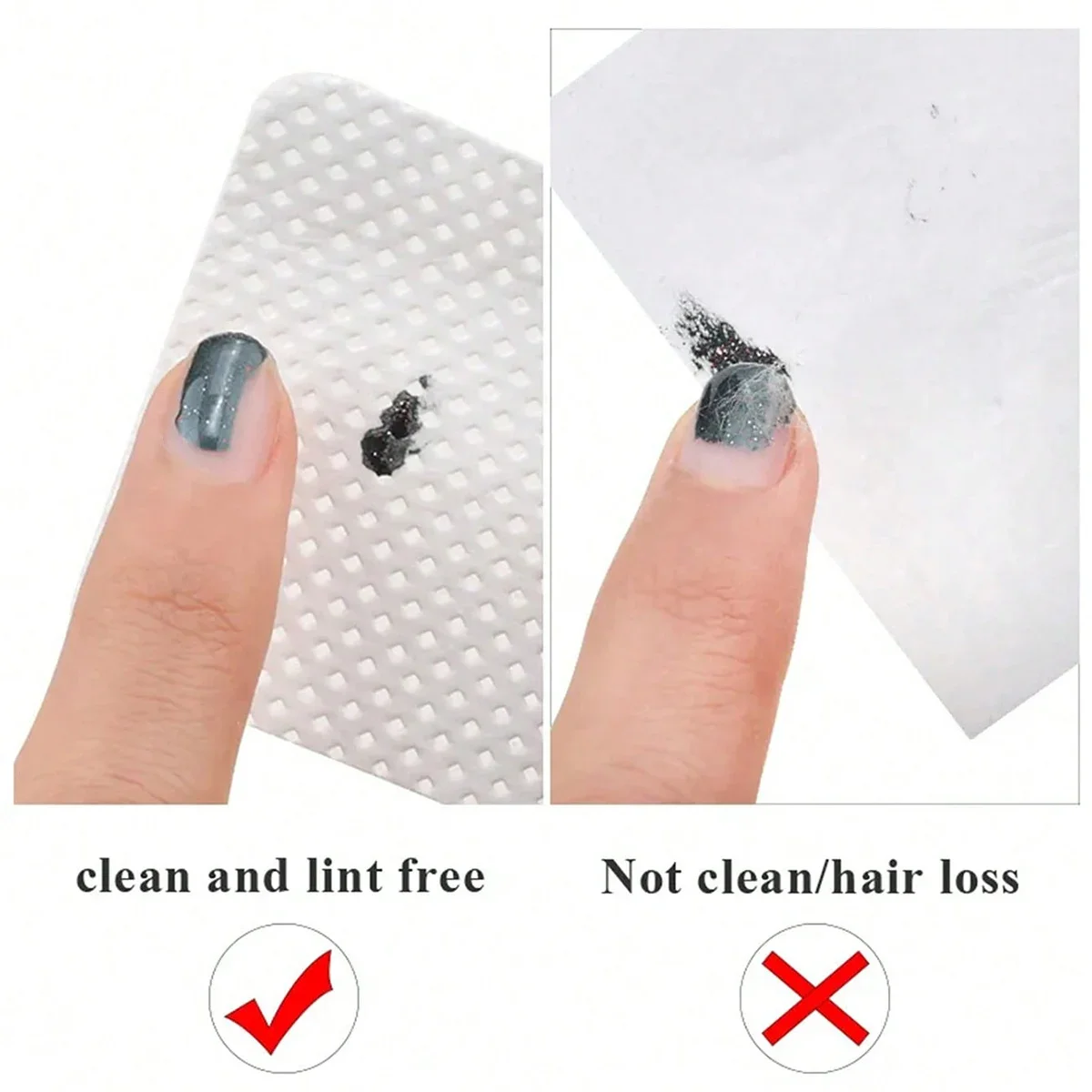 Fusselfreie Wattepads, Nagellackentferner, Tücher, Reinigungswerkzeug, Nagelkunst-Reinigungstücher, Tipps, UV-Gel-Nagellackentfernungspad, Papiertücher – Detail 4