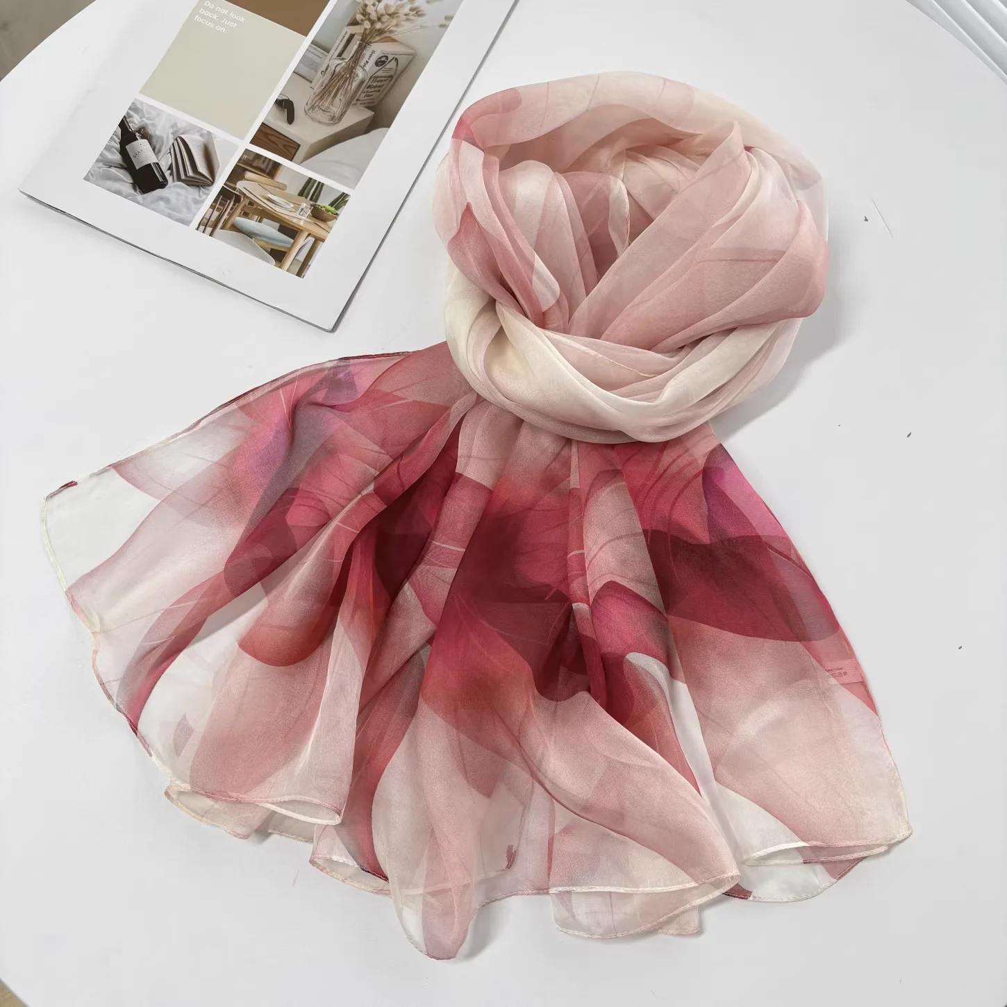 

100% Silk Designer Scarf Elegant Womens Shawl 180X110CM Luxury Women's Scarves Pure Silk Head Scarf Accessories