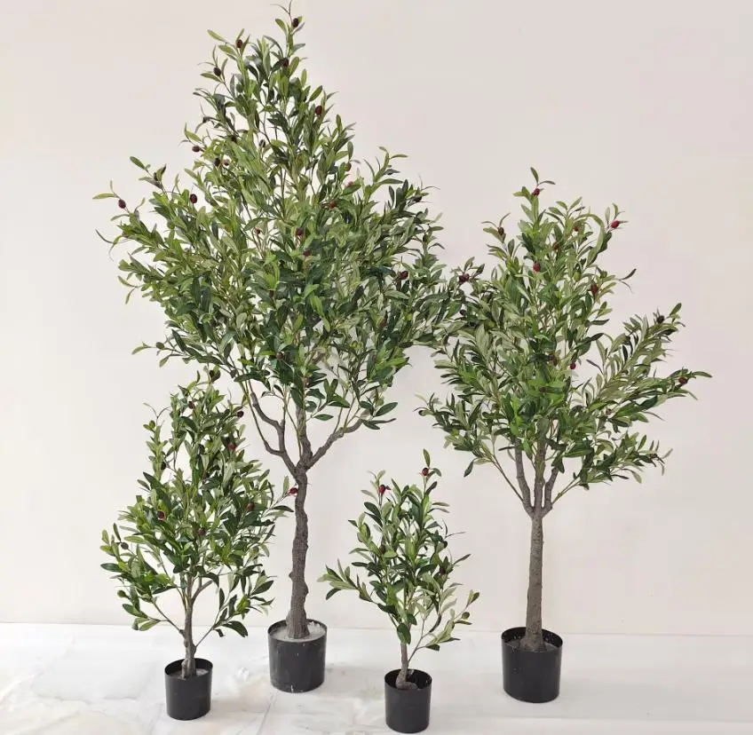 

High Quality Artificial Plants Potted Olive Tree Artificial Faux Leaves Olive Tree for Home Decor