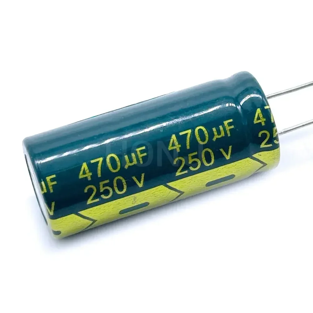 2PCS high frequency low impedance 250v 470UF aluminum electrolytic capacitor size 18*40 470UF ±20%