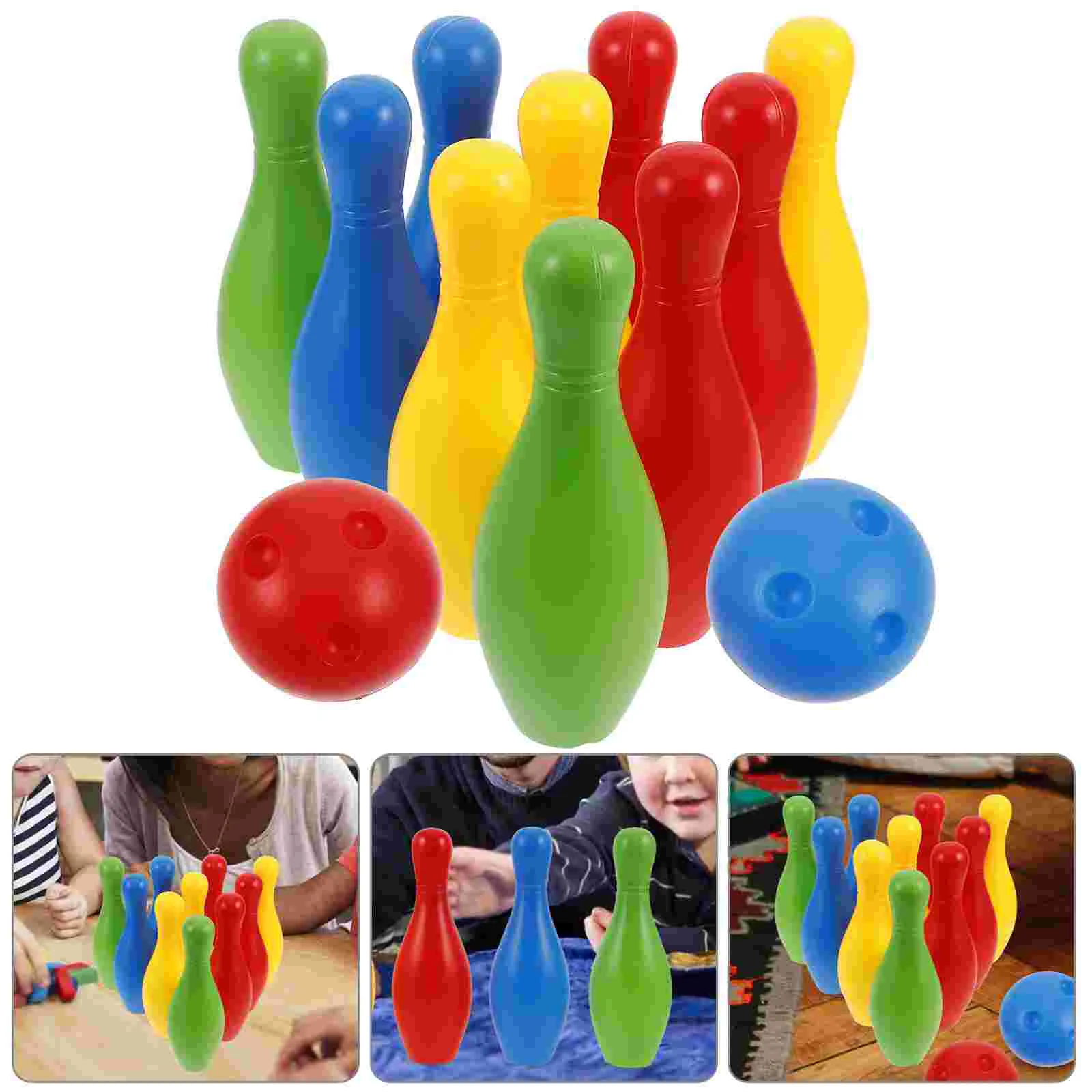 

Bowling Ball Plastic Pins Kids Large Set for Toddler Party Pe Child