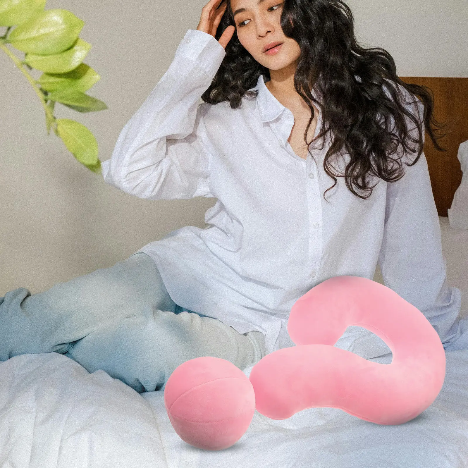 

Question Mark Shape Pillow for Back Support Lumbar Cushion Soft Comfortable Decorative Throw Pillow Living Room Office Bedroom