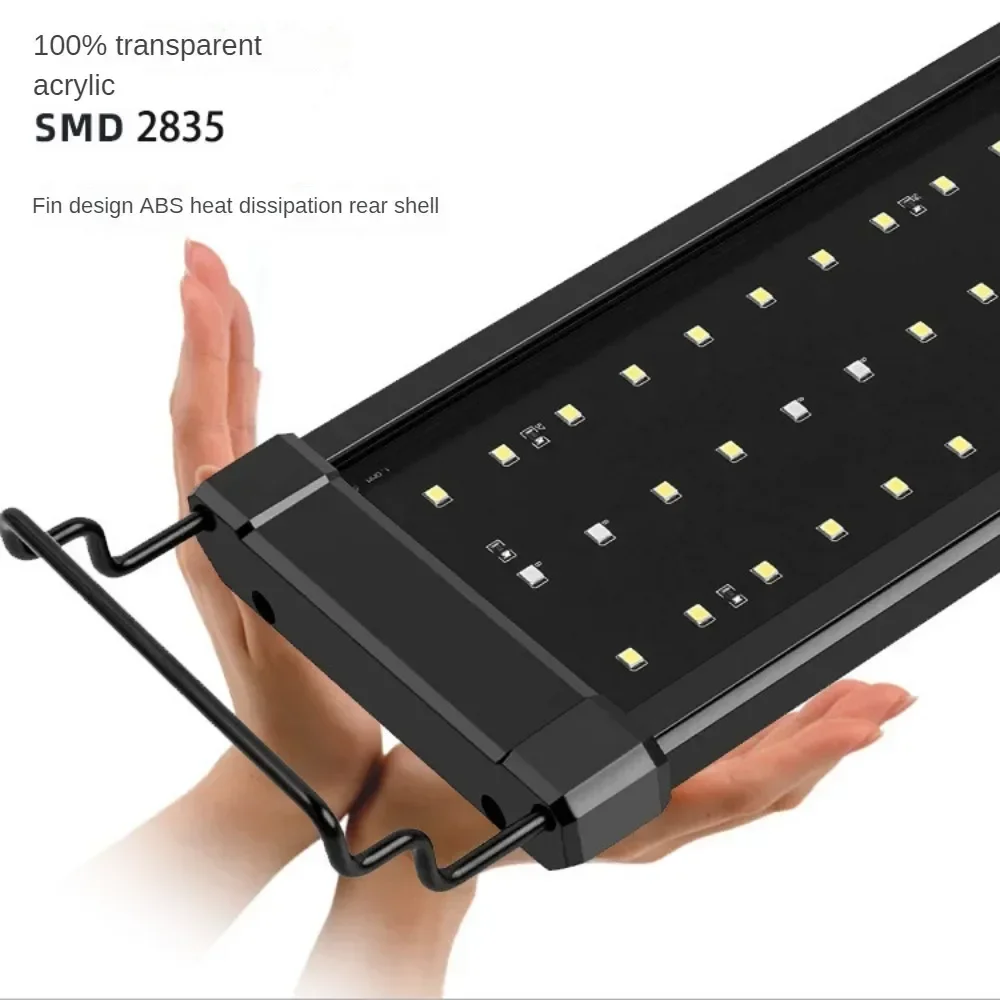 Dimmable LED Aquarium Light 12inch To 48Inch Fish Tank Light Strip with Timer Daylight Moonlight for Algae Marine Coral Reef LED