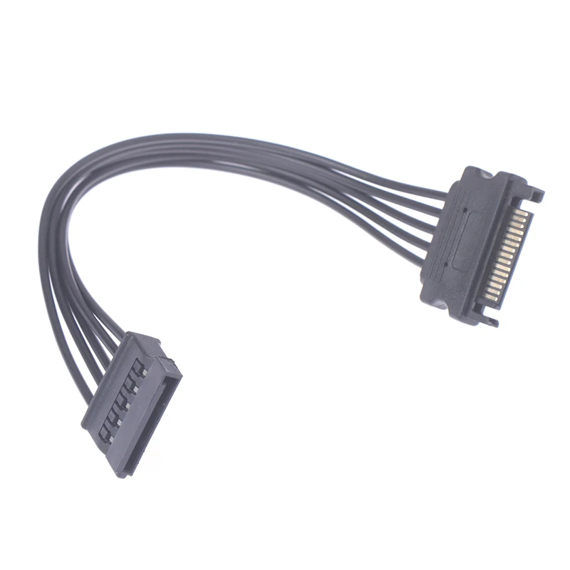 1pc SATA 15Pin Male To Female Power Extension Cable HDD SSD Power Supply Cable SATA Power Cable For PC