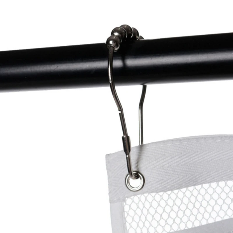 

Bathroom Hanging Bag Mesh Shower Organizer Storage Pouch Accessories Toiletries Curtain Hanger Small Space Saver Bathroom