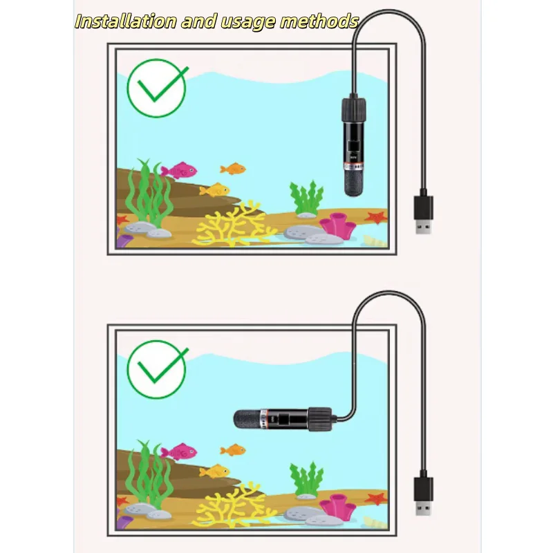 USB Mini Tauchbare Aquarium-Heizstab 26 ° C Konstante Temperatur-Thermostat-Heizung für Kleine Aquarien Unterwasser – Detail 12