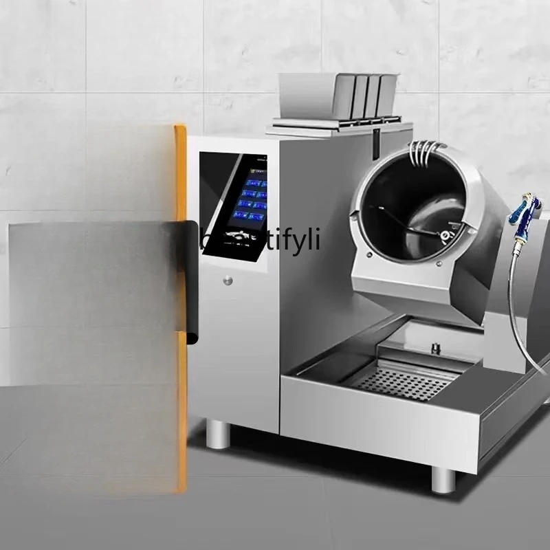 

Automatic cooking machine commercial automatic drum stir fry spray canteen kitchen equipment