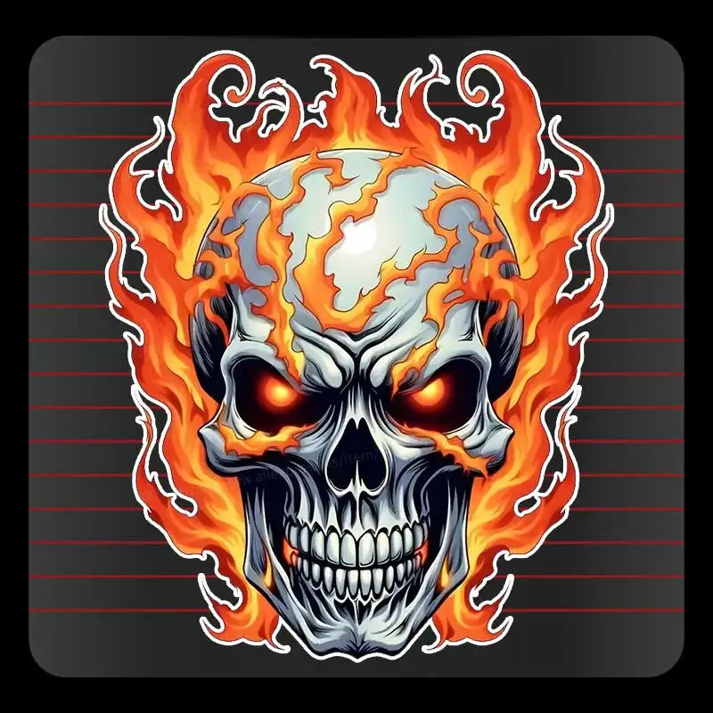 

Flame Skeleton Car Sticker Vinyl Decal Waterproof Rear Window Motorcycle Camper Bumper Truck Laptop Decoration SH1063