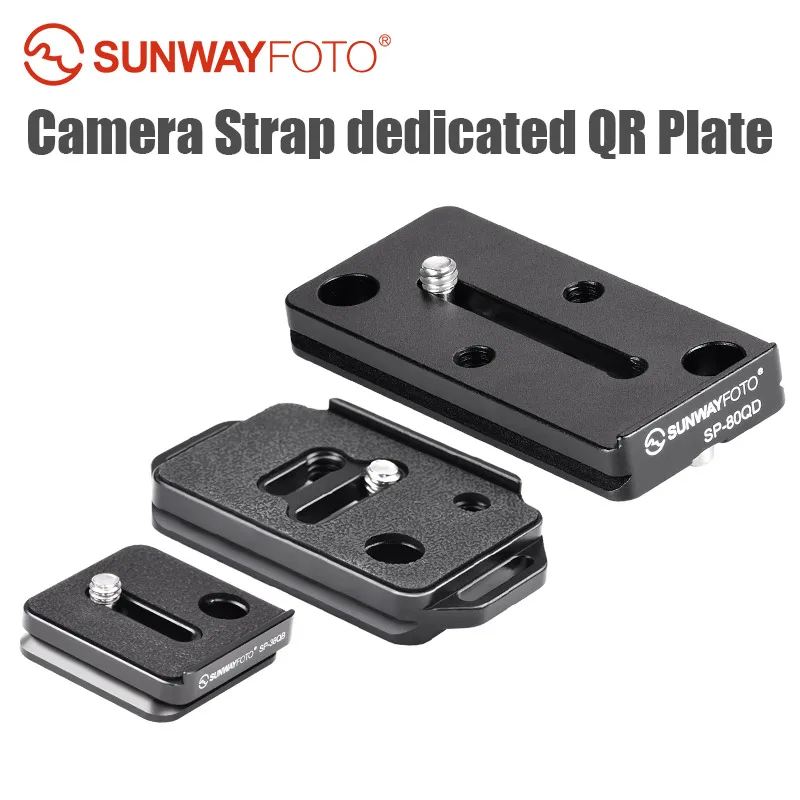 SUNWAYFOTO Arca Swiss Quick Release Plate Camera QR Plate with QD Sling Mount SP-80QD