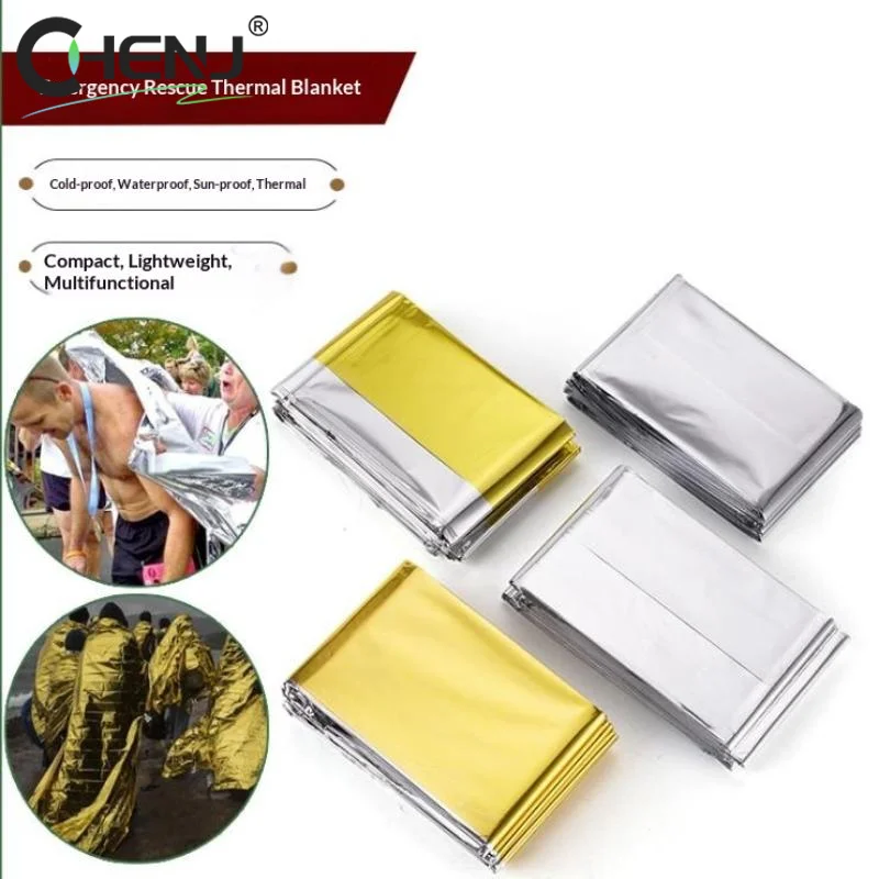 

1/3/5pcs Emergency Blanket Outdoor Survival First Aid Kit Windproof Insulation Lifesaving Pet Foil Thermal Military Rescue Blank