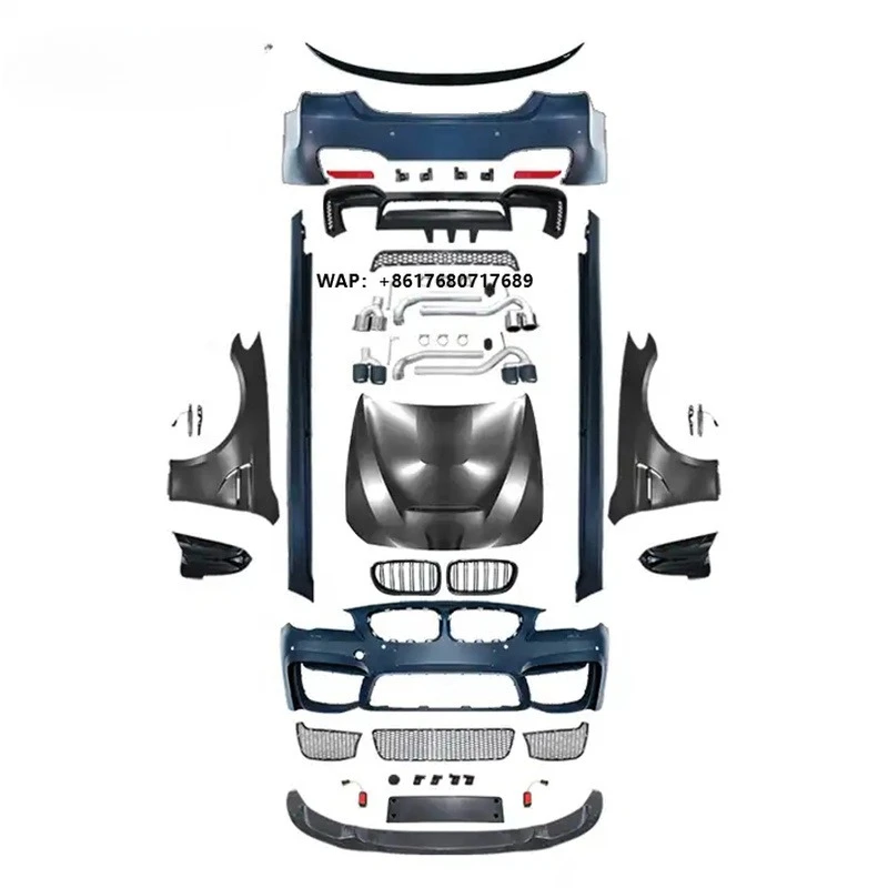 Car Modified to M4 Front and Rear Bumper with Grille  Hood Fender Side Skirts Body Kits for F10 /18 2012-2017 Upgrade to M4