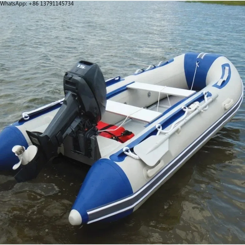 

Inflatable Boat with Outboard Motor, Aluminum Floor Botes, PVC, 1.2mm