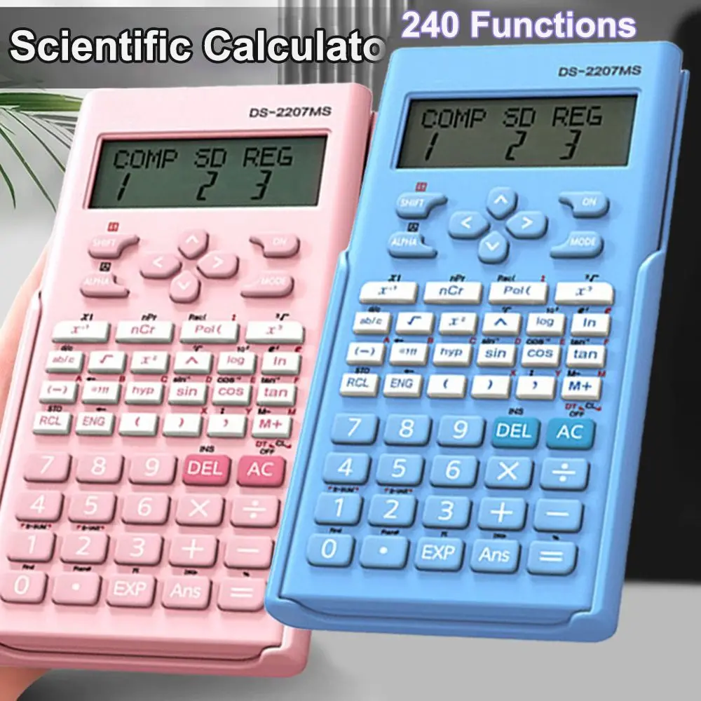 240 Functions Engineering Scientific Calculator 2-Line 12-Digit Standard Function Calculator Multifunction