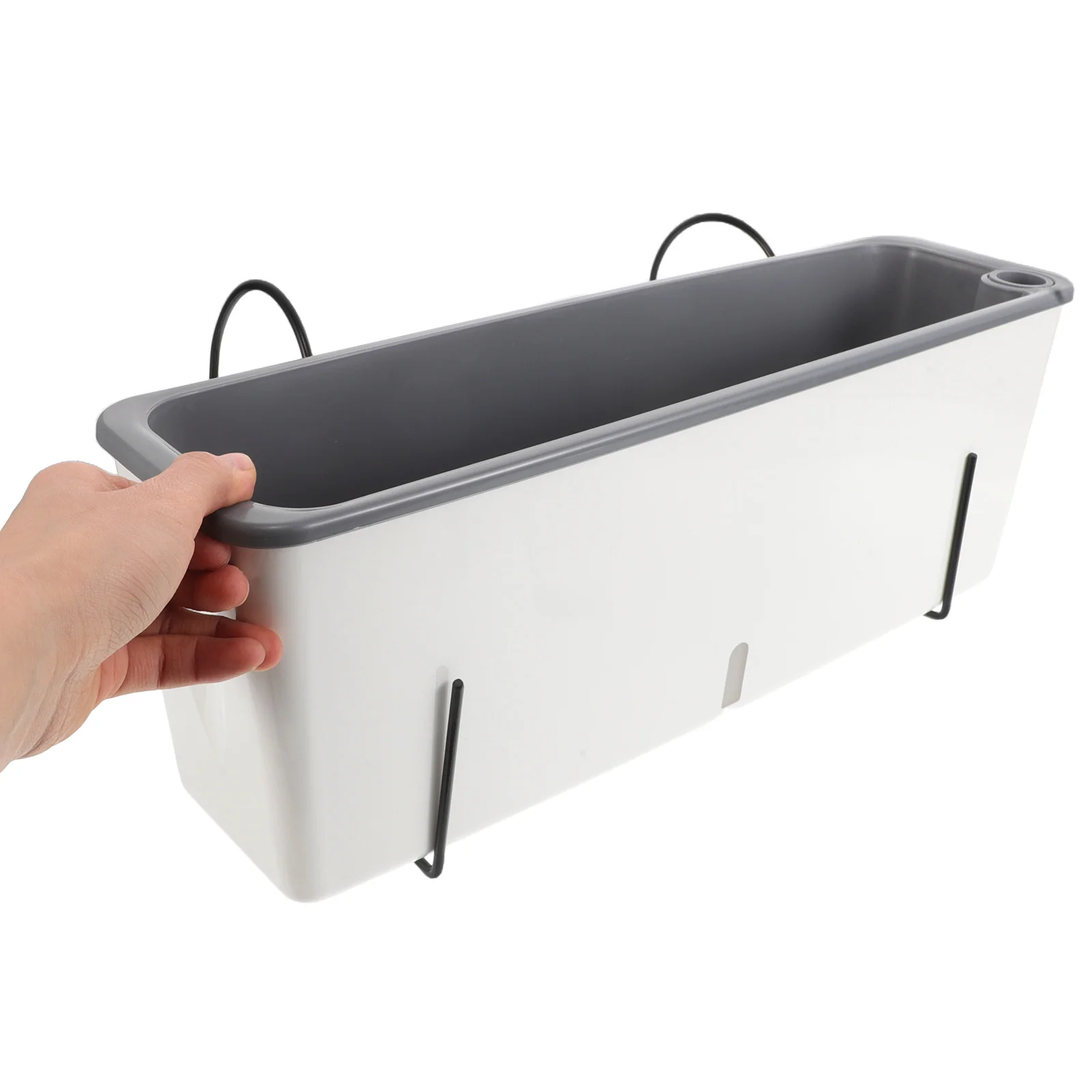 

1Set Multi-Functional Rectangular Flower Planter Box Plastic Grow Container with Moisture Control for Kitchen Herb Garden