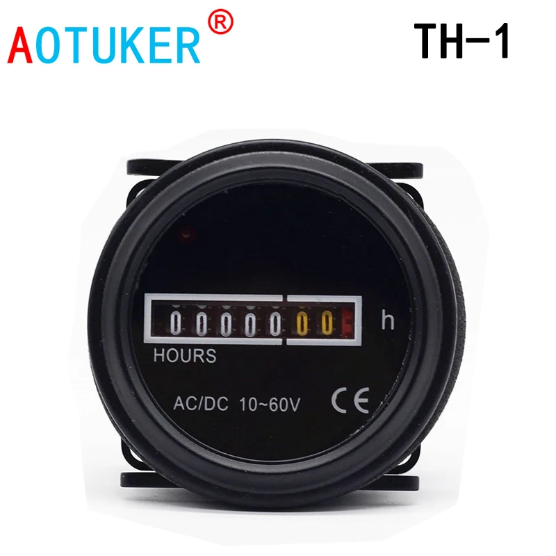 Forklift Hour Meter Industrial Cumulative Timer TH-1 Power Supply AC/DC 10-60V AC 180V-220V Timing Device