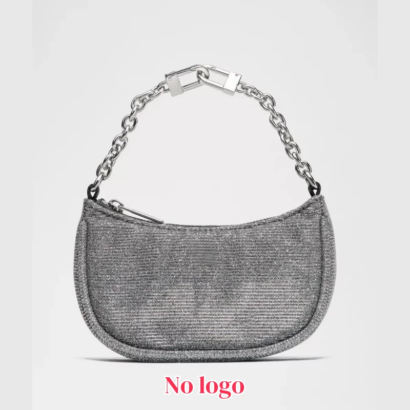 

Сумка на плечо City Essentials Nano, розовая блестящая сумка с золотым ремешком-цепочкой, модная мини-сумка люксового бренда для женщин