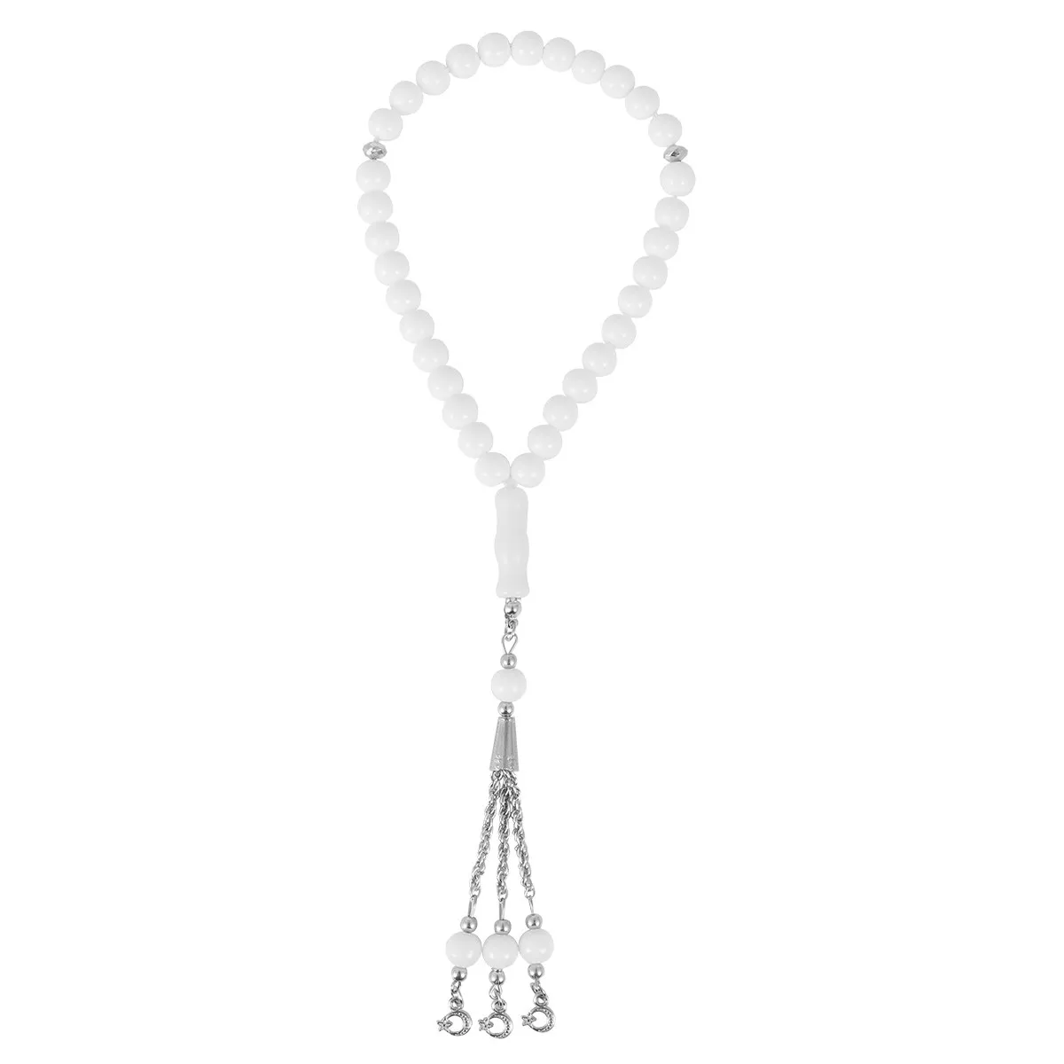 Chaîne de prière en verre, chapelet musulman, accessoire spirituel pour le Dhikr et la décoration quotidienne, design lisse noir de qualité supérieure