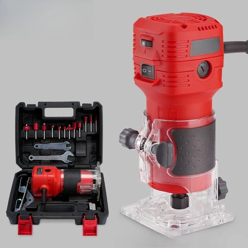 Household Wooorking Edge Trimmer Professional Groove Carving Router Multi-function Wood Milling Tool With Bit Set