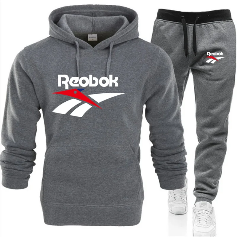 2024 New Men\'s Autumn Winter Sets Hoodie+Pants Pieces Casual Tracksuit Male Sportswear Brand Clothing Sweat Suit