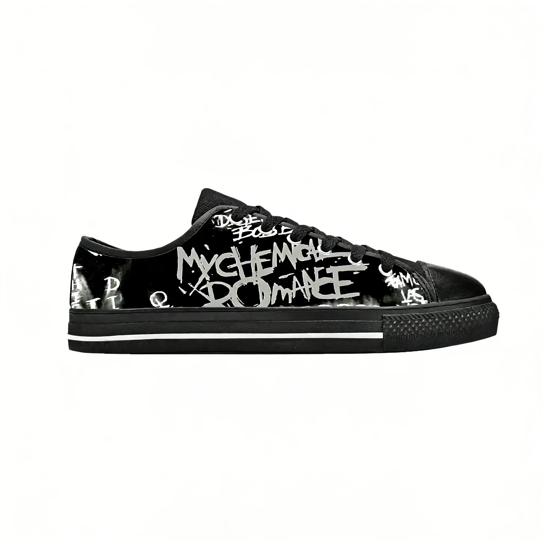 

My Chemical Romance Mcr The Black Parade Rock Band Casual Cloth Shoes Low Top Comfortable Breathable 3D Print Men Women Sneakers