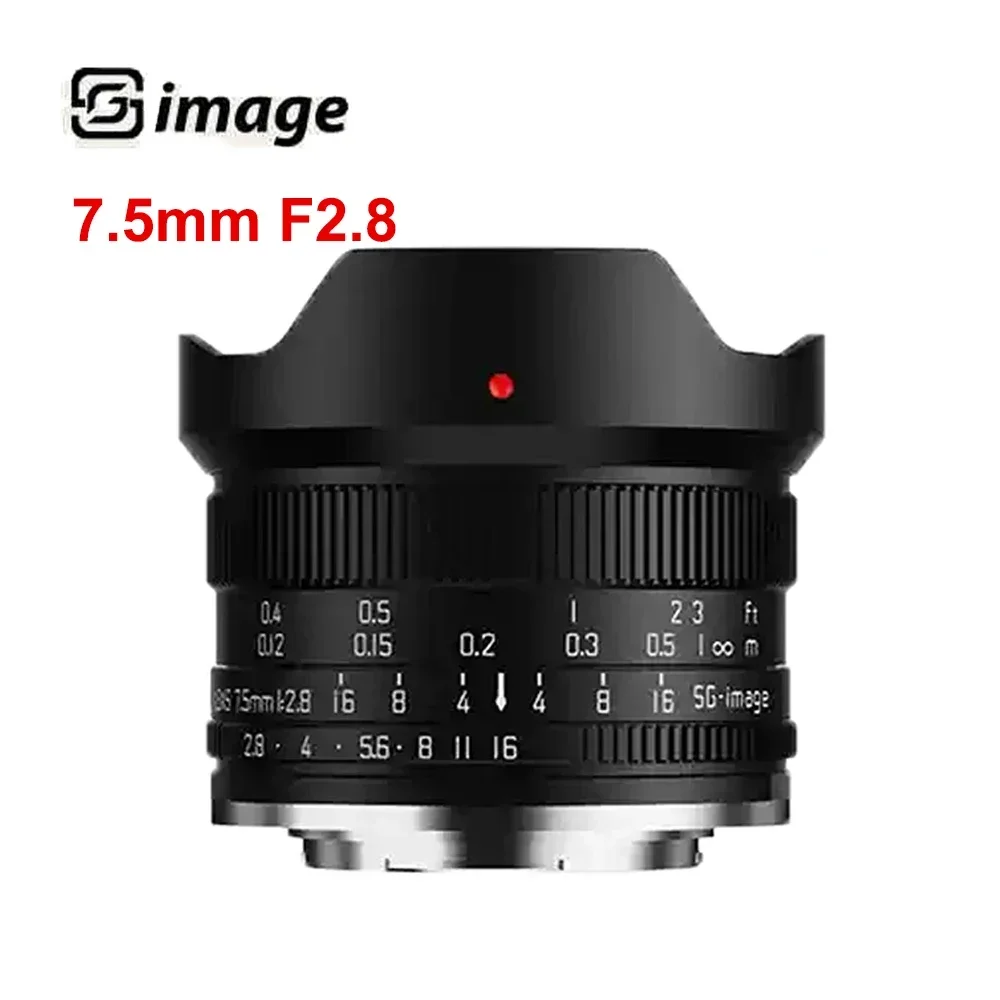 

SGimage 7.5mm F2.8 APS-C Manual Focus Fisheye Camera Lens for Sony E Fuji XF Nikon Z Micro M4/3 Canon EOS-M M50 Canon RF