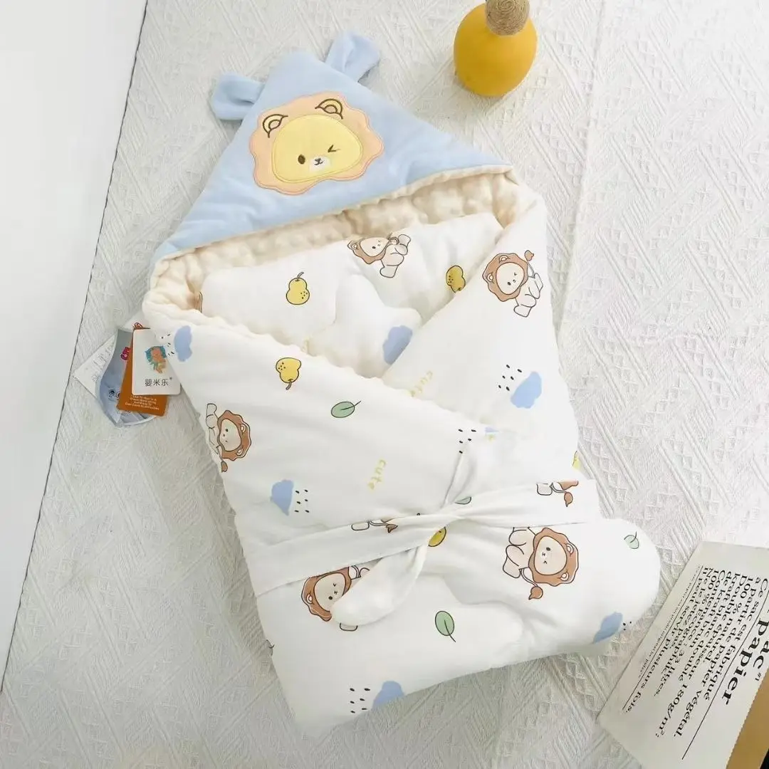 Newborn pure cotton blanket  baby gauze go out to hold the blanket bean down medium thickness machine wwashable winter style