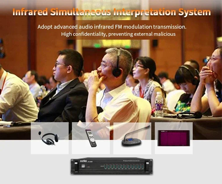 12 Channels Multi Languages Simultaneous Interpreter Translation Console Unit For Digital Interpretation Conference System