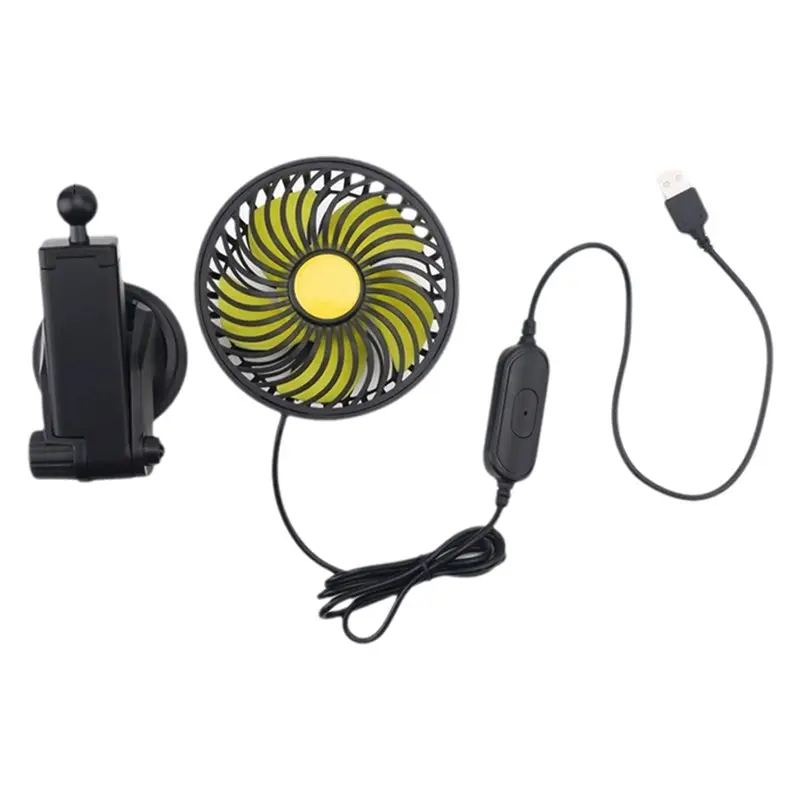 

Электрический вентилятор ASWUT 360 ° Вентилятор с вращающейся головкой, питанием от USB, компактный, безопасный, с сетчатой конструкцией, для автомобилей и грузовиков