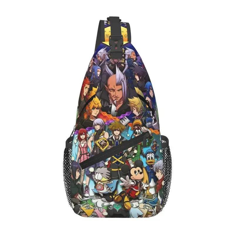 

Anime Game Kingdom Hearts Sling Chest Bag Custom Crossbody Shoulder Backpack for Men Cycling Camping Daypack