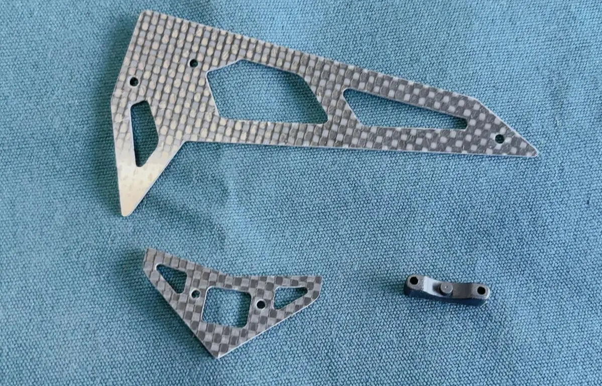 Carbon fiber Horizontal Stabilizer Fin & Mount for RC Align Tarot KDS ALZ Trex 450 SPORT V3 V2 HELI helicopter V3-56