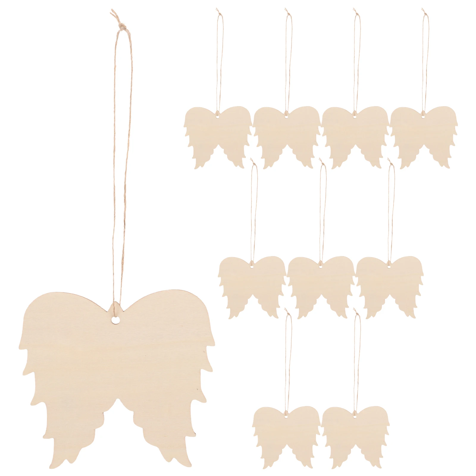 

1 set Angel Wings Wood Slices 100x100x3mm Natural DIY Craft Decoration Unfinished Pieces Safe Smooth Christmas Gifts