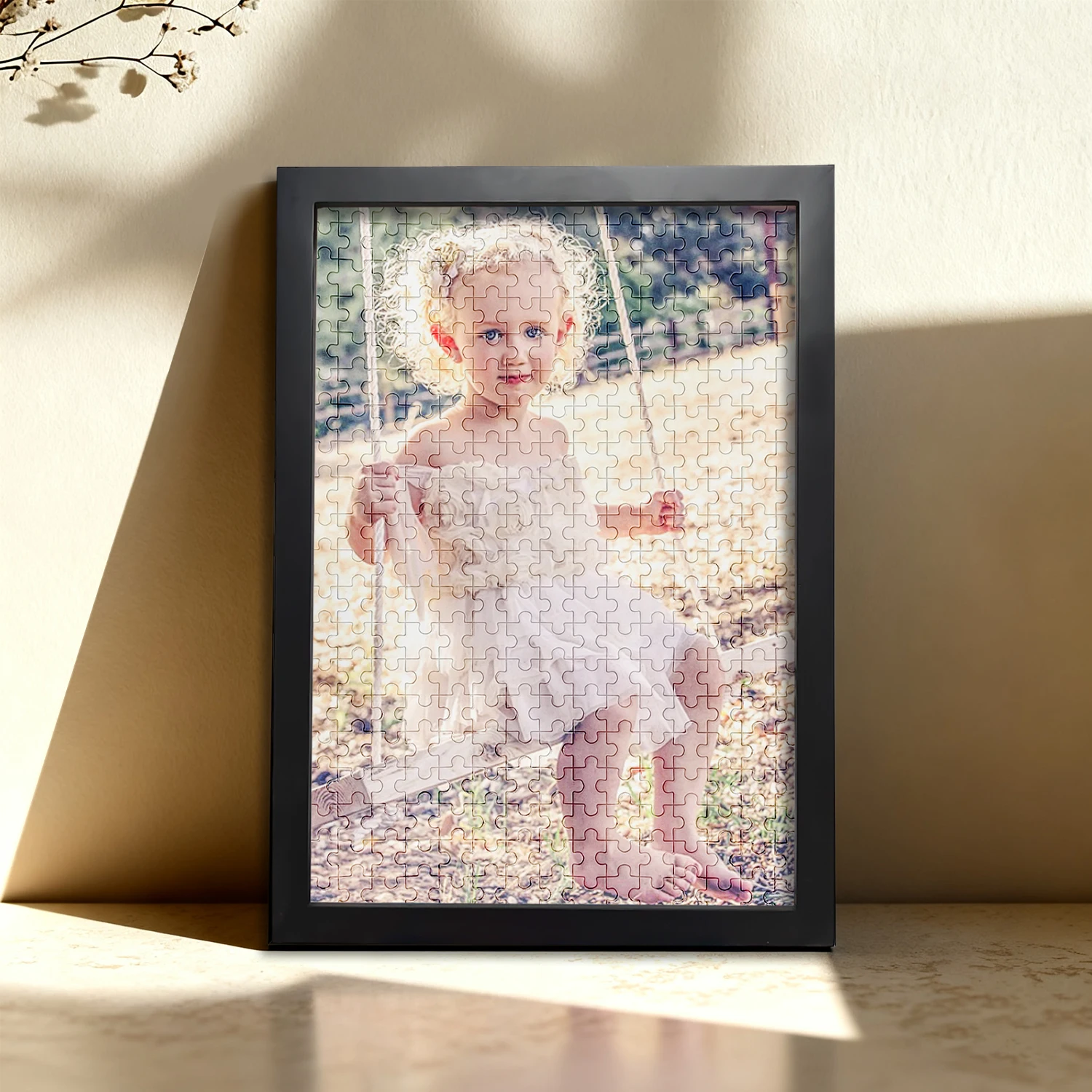1 PC Custom Photo, With Frame or Only Puzzles Personalized Heart-Shaped Puzzle Couple Portrait Jigsaw, Holiday Custom Jigsaw Gif image 5