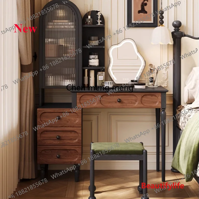 

Cabinet Makeup Vanity Table Closets Jewelry Bedside Stool Dressing Table Wood Vintage Chair Penteadeira Postmodern Furniture