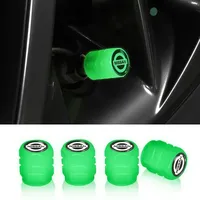 Y60 2025 For Nissan Nismo 4PCS Luminous Car Tire Valve Cap Fluorescent Night Glowing Decor For Nissan X-trail Qashqai Note Juke