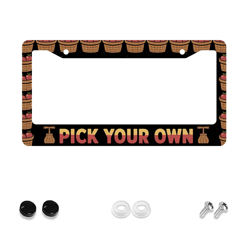 

1 шт., черная красочная рамка для номерного знака с 2 отверстиями, алюминиевый материал, 6x12 дюймов с набором винтов, новинка в стиле ретро C