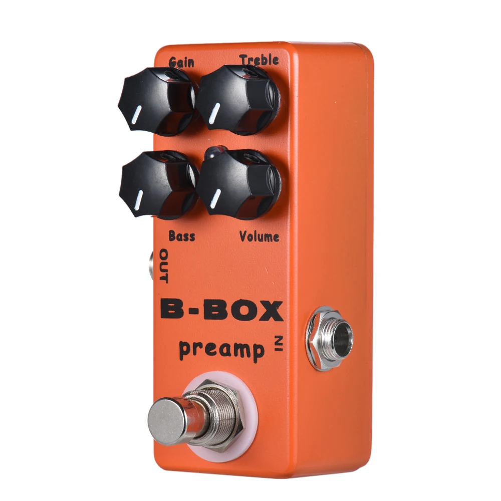 オーディオb-box-エレキギター-プリアンプ-オーバードライブ-エフェクトペダル-フルメタルシェル-トゥルーバイパス