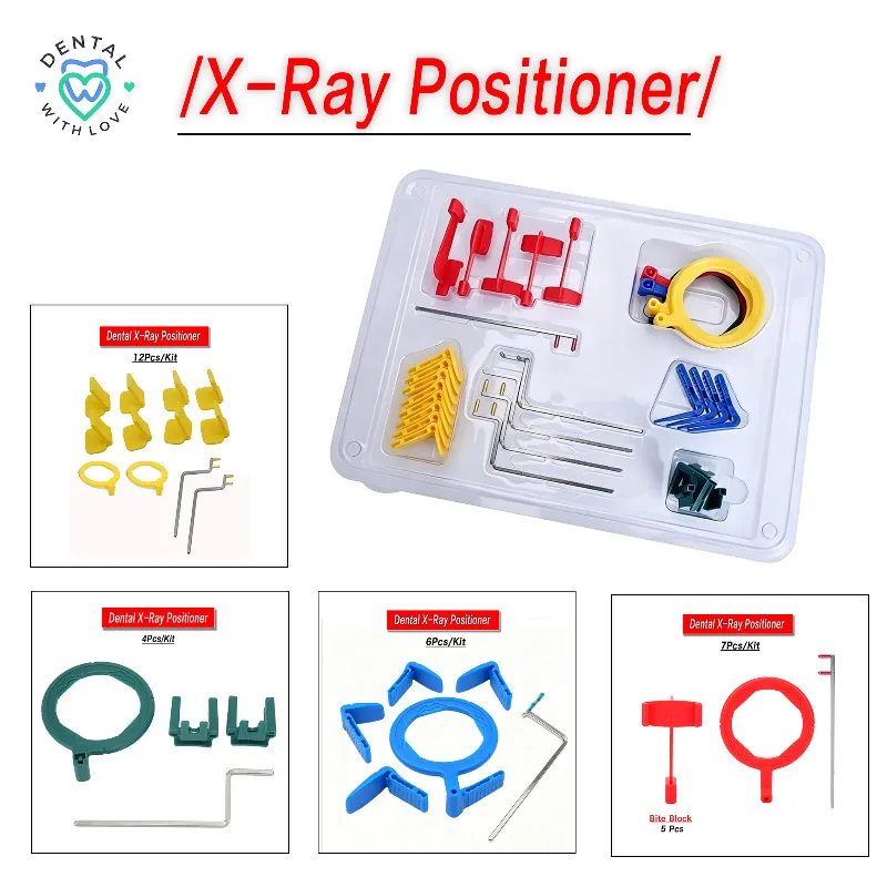 

Набор для дентальной рентгенографии: позиционер для пленки/сенсора, целеуказательное кольцо, индикаторный держатель, параллелометр, стоматологические принадлежности