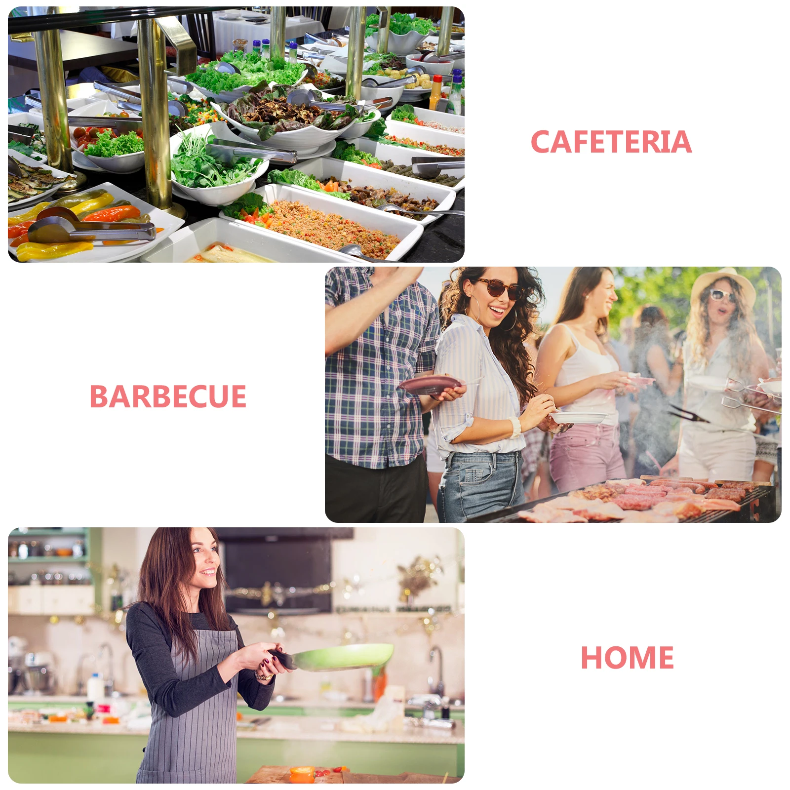 

Griddle Accessories Anti-slip Food Clip Clips Toaster Tongs High Temperature Resistance Barbecue Red for Buffet