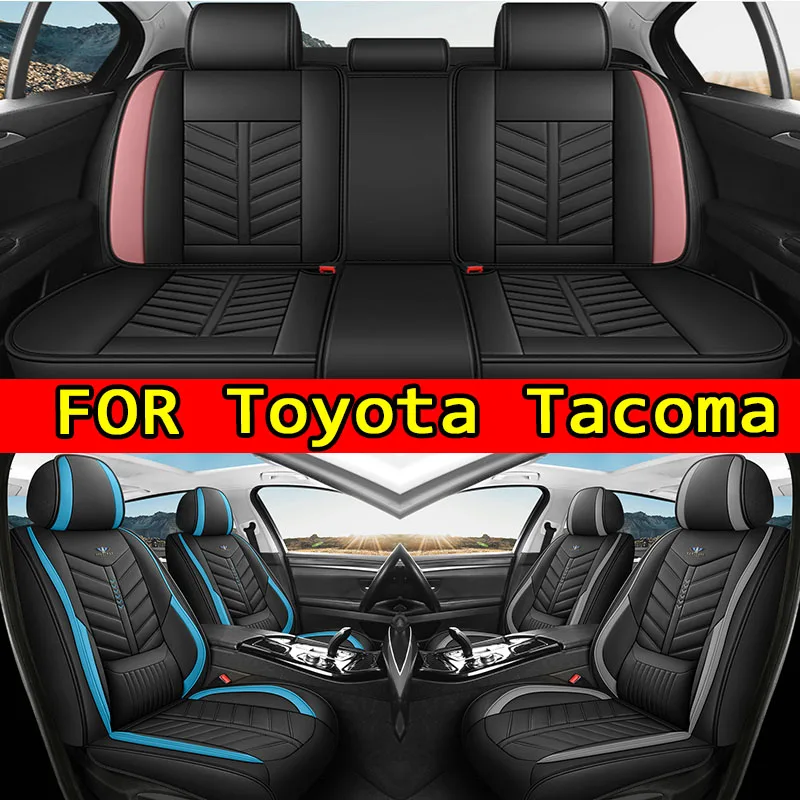 

FOR Toyota Tacoma Car seat cover waterproof wear-resistant PU leather waist-fixed full set 5 seats full wrap new seat cover