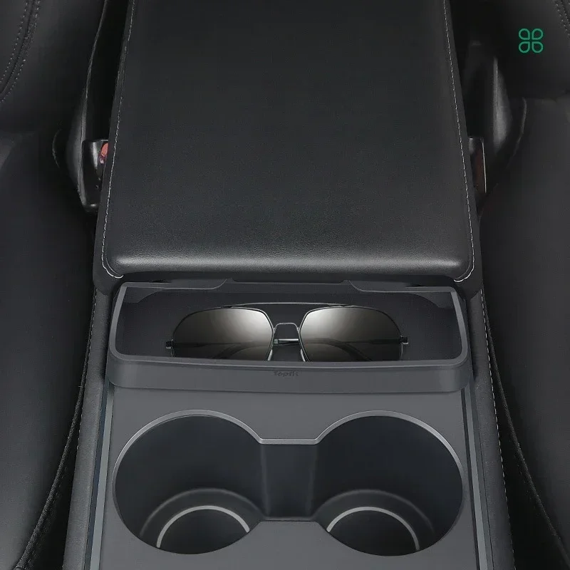 Center Console Armrest Storage Box For Tesla Model 3 Model Y Card Key Phone Glasses Organizer Case Auto Interior Accessories