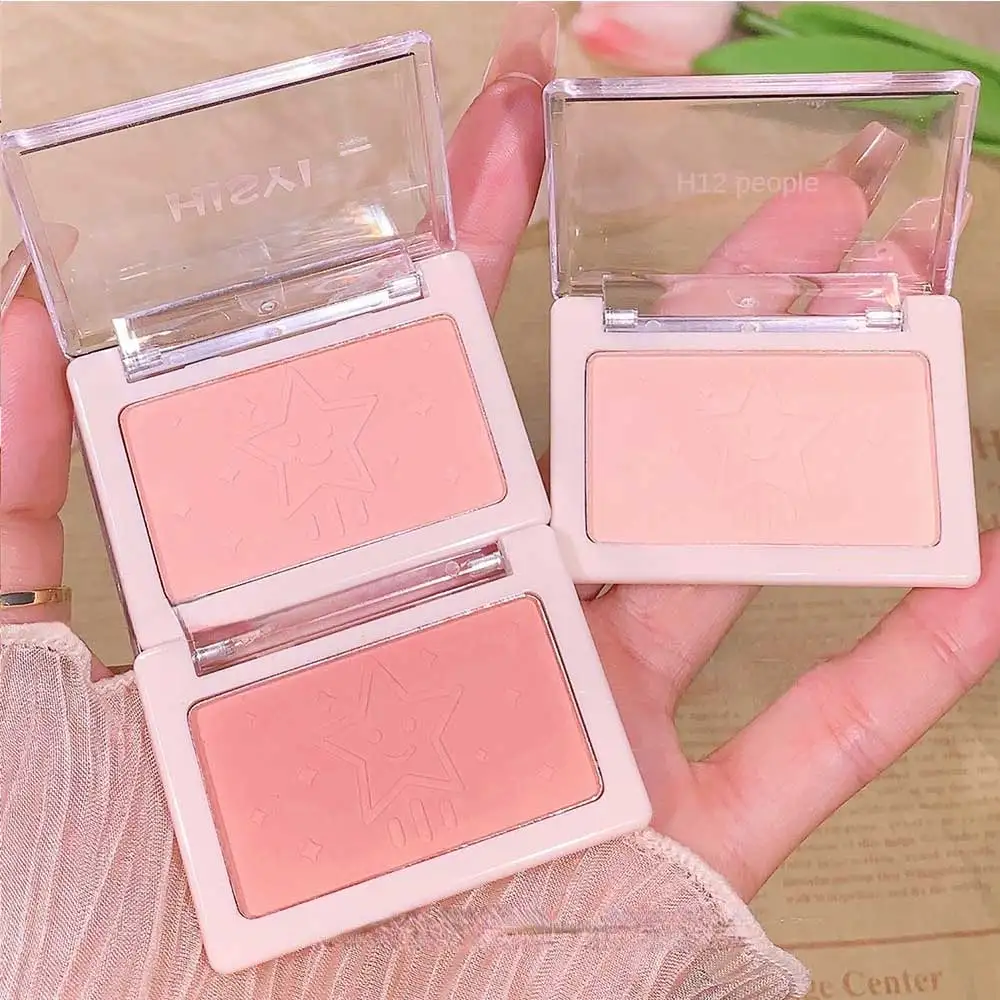 1~4PCS Single Color Blush Palette Natural Cheek Tint Blush Soft Face Blusher Cosmetics Cheek Rouge Brighten Face Female Makeup