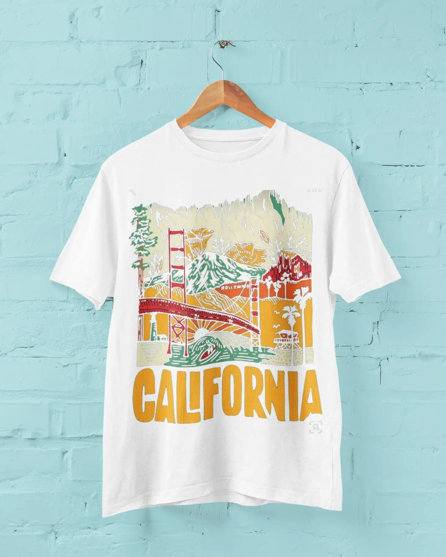 California Tourist Attraction T Shirt Retro Vintage Birthday Design For Friend