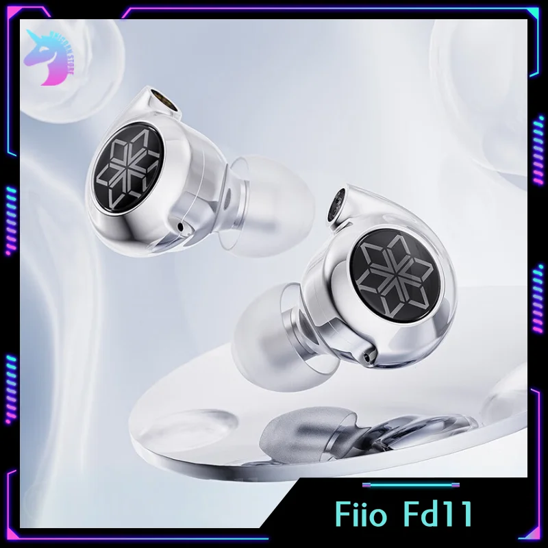 Fiio Fd11 Wired In-Ear Hifi 10mm Dynamic Driver Monitor Custom Earphones Replaceable Cable Earbuds High-Fidelity Music Earphones