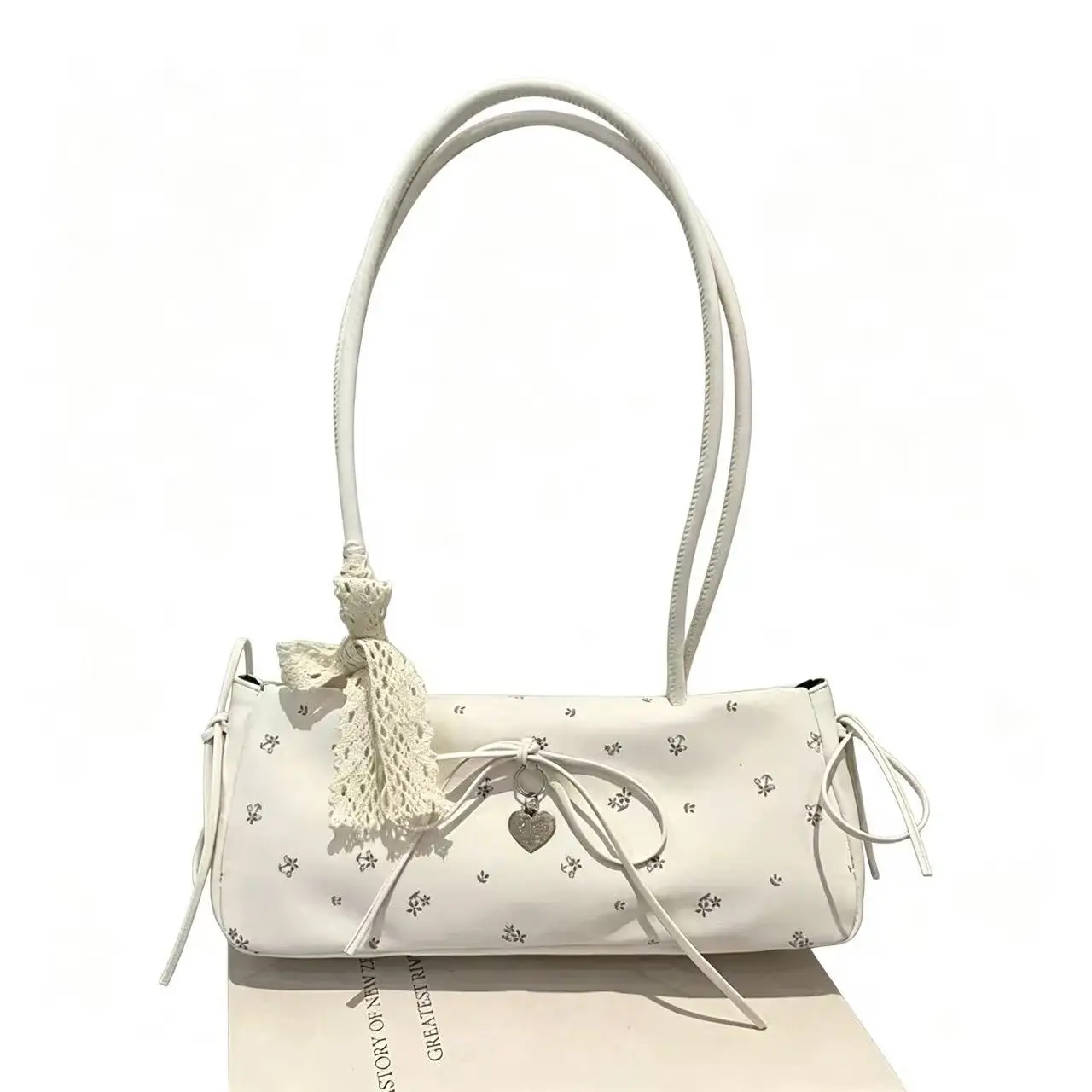 Pu Korean-Style Niche Bowknot Simple Underarm Bag for Women 2026 New Casual Versatile Fashion Commuter Shoulder Bag Trendy