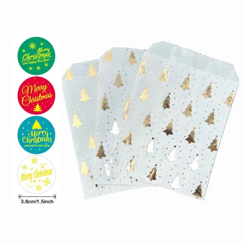 Đáng Yêu Giấy Kraft Kẹo Bánh Quy Túi Ông Già Noel Người Tuyết Quà Tặng Giáng Sinh Đóng Gói Túi Quà Giáng Navidad Năm Mới Trang Trí Tiệc Tiếp Liệu