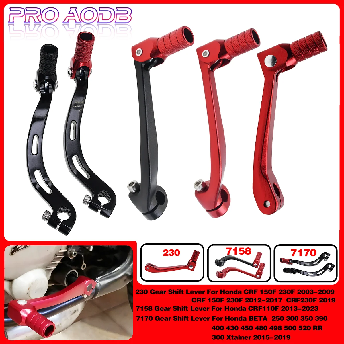 

For Honda CRF110F CRF150F CRF230F CRF 110F 150F 230F 2003-2023 Endurance motorcycle accessories CNC Aluminium Gear Shift lever