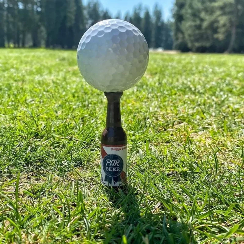 6PCS Funny Golf Tees Resin Bottle Shape Golf Tees Golf Training Accessories For Driving Range Reusable Golf Tees For Golf Game