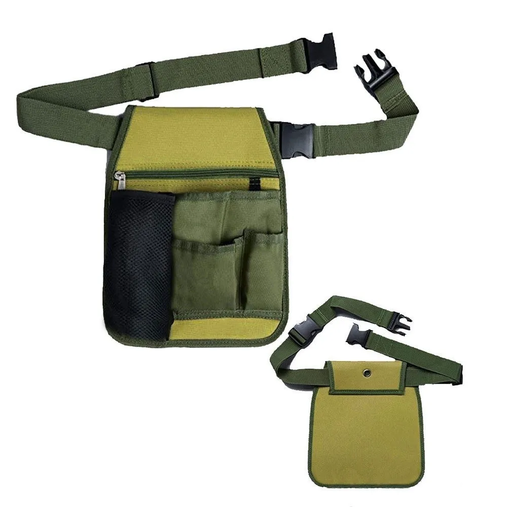 Multi-Pocket Gardening Tool Fanny Pack Net Bag Design Durable Convenient Storage Bag Adjustable Portable