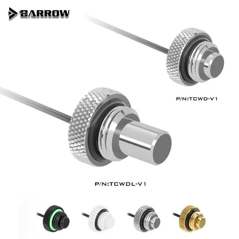 

Barrow TCWDL-V1 TCWD-V1 Watercooling Fitting G1/4 PC RGB Mini Water Cooler Stop Gold/Black/White/Silver Fittings